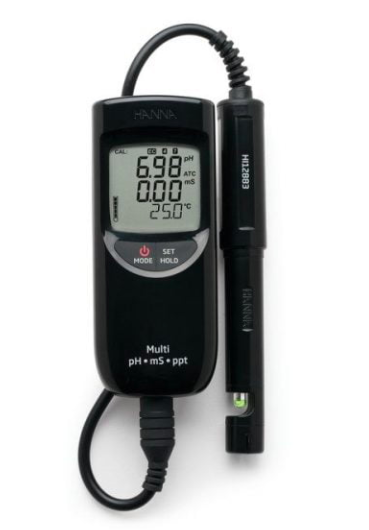 Medidor portátil de intervalo alto para pH/CE/TDS