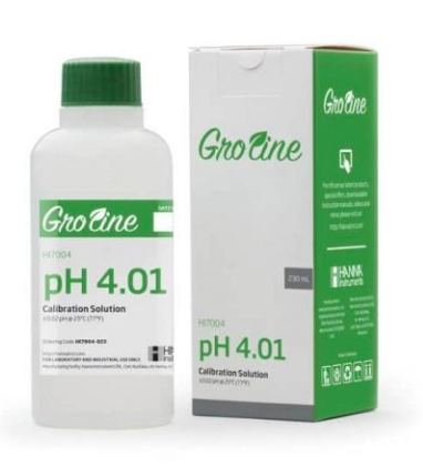 Solución buffer GroLine para pH 4, 230 ml